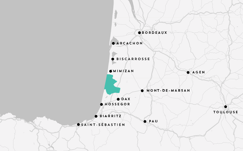 Map Cote Landes Nature